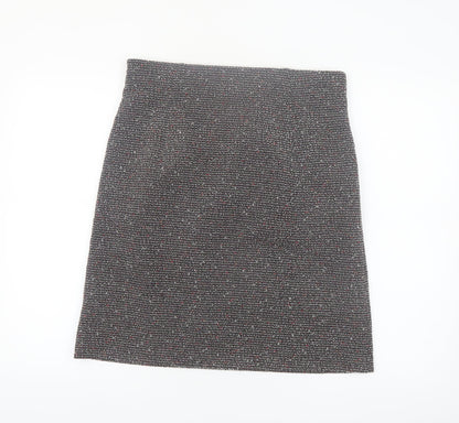 Marks and Spencer Womens Grey Tweed Pencil Skirt Size 14