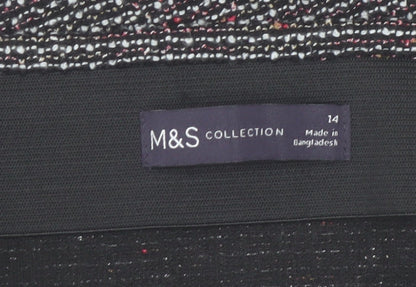 Marks and Spencer Womens Grey Tweed Pencil Skirt Size 14