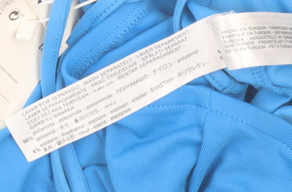 Bershka Women’s Blue Flared Stretch Jersey Trousers Size M