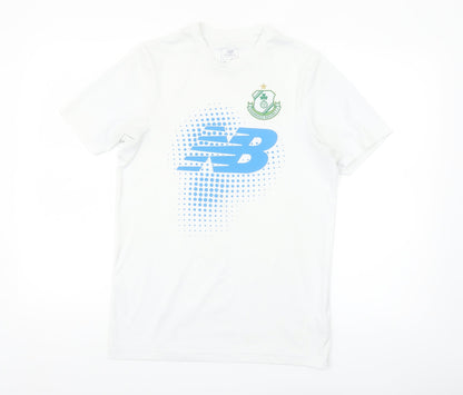New Balance Men's White Short Sleeve Athletic T-Shirt Size S