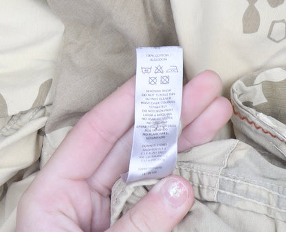 Centered Mens Beige Camouflage Cargo Shorts Size 36 Cotton