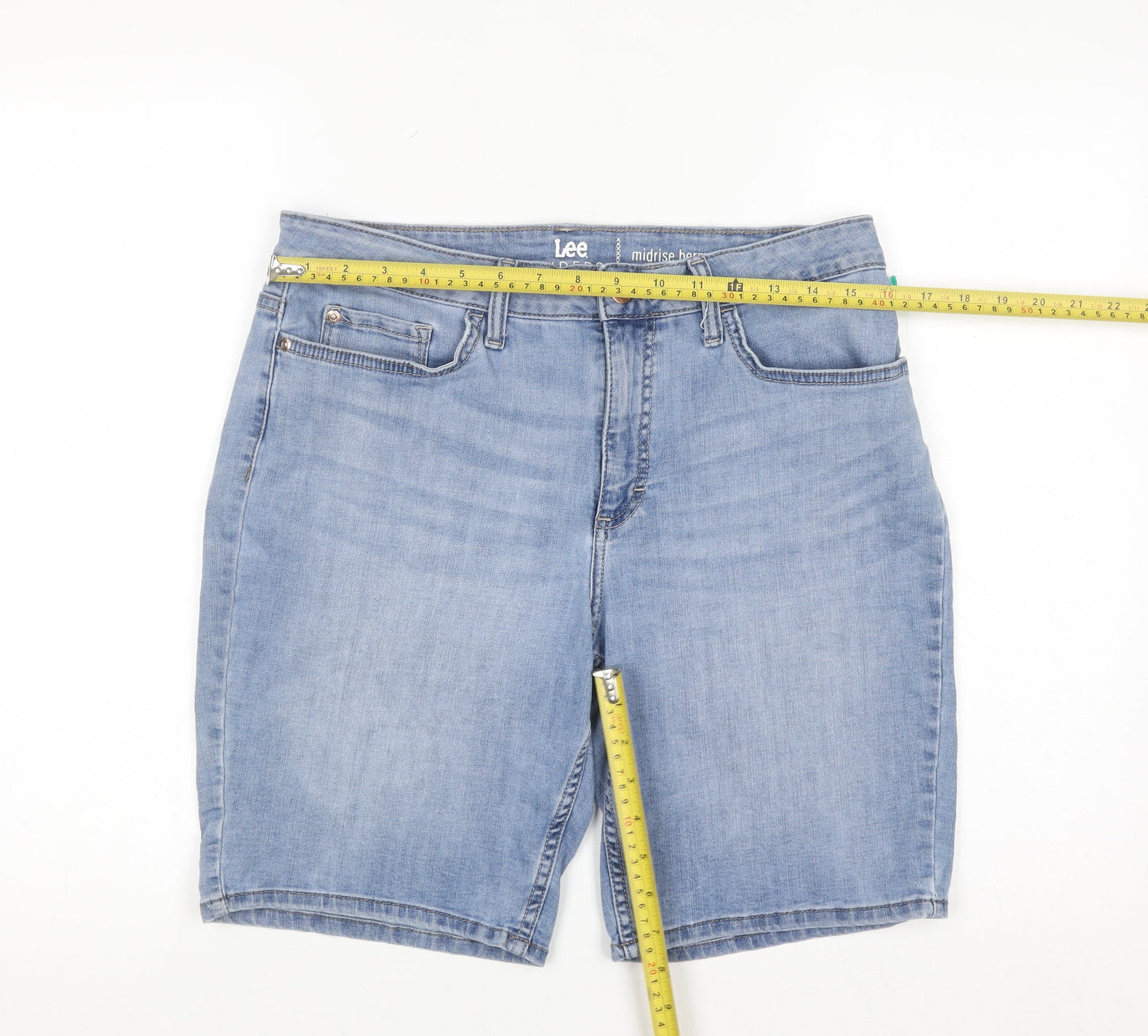 Lee Riders Women’s Blue Denim Midrise Bermuda Shorts Size 12