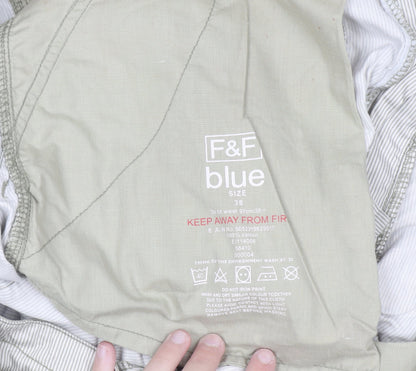 F&F Men’s Beige Cargo Shorts Size 38 Regular Cotton Belted