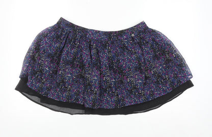 Miss Real Womens Multicoloured Floral Skater Skirt Size 12