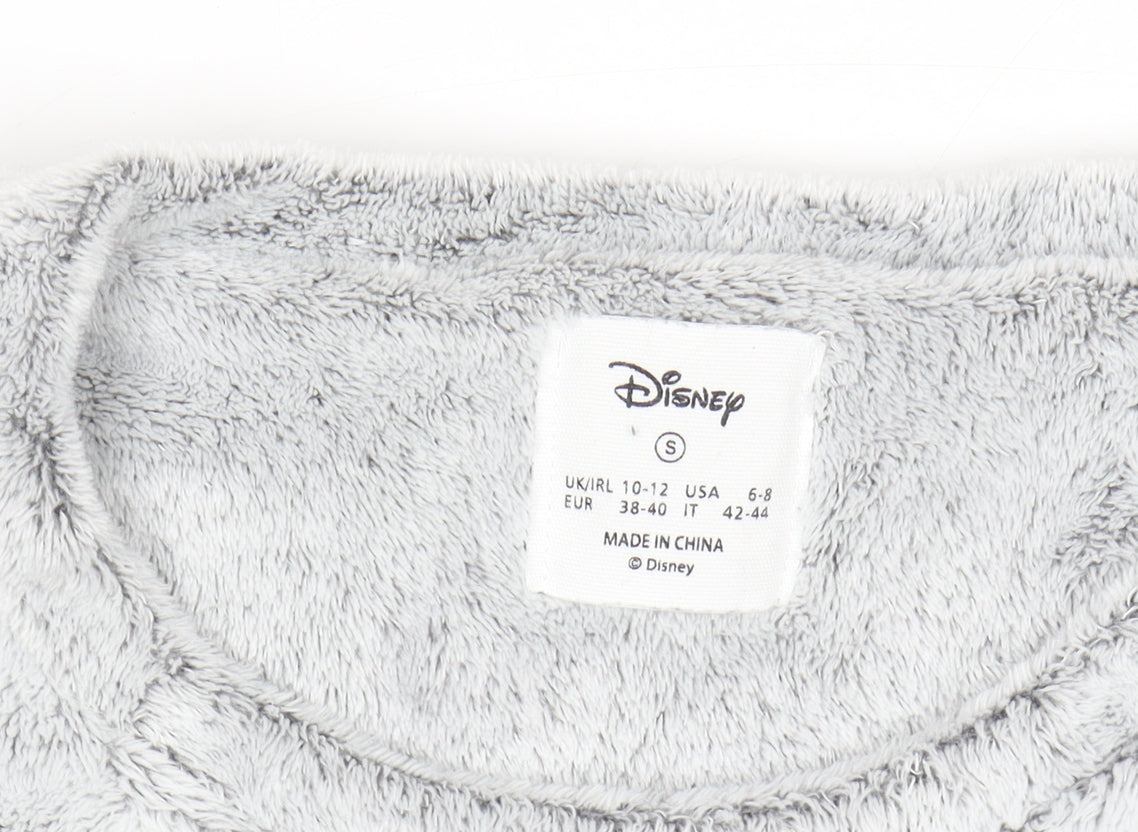 Disney Womens Grey Thumper Fleece Long Sleeve Pyjama Top Size 10-12