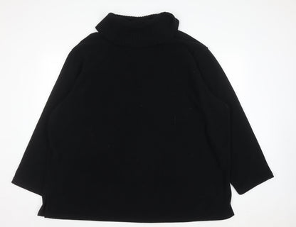 Ann Harvey Women's Black Size 26/28 Roll Neck Pullover Sweatshirt
