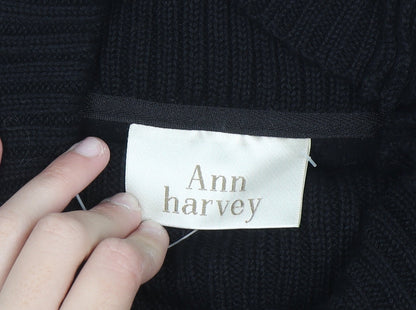 Ann Harvey Women's Black Size 26/28 Roll Neck Pullover Sweatshirt