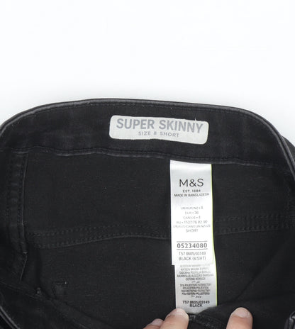 Marks and Spencer Women’s Black Size 8 Short Super Skinny Jeans