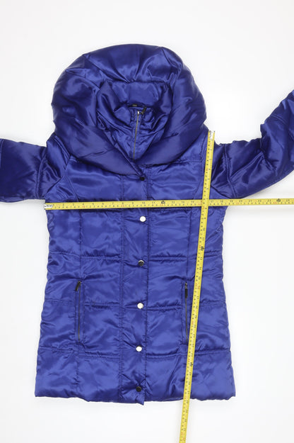 Alexon Women Blue Size 10 Puffer Coat Mid-Length Winter Jacket
