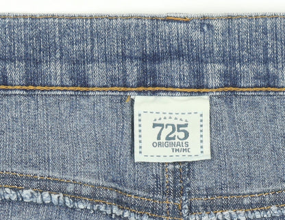 725 Originals Womens Blue Denim Mini Skirt Size 12 Stretch Casual