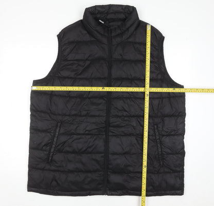 St. Bernard Men's Black 3XL Puffer Waistcoat Full Zip Nylon