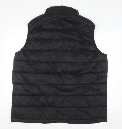 St. Bernard Men's Black 3XL Puffer Waistcoat Full Zip Nylon