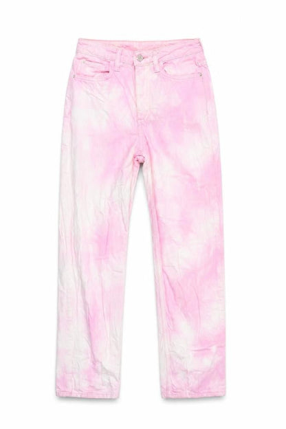 Primark Women’s Pink Straight Jeans Size 4 Cotton Denim