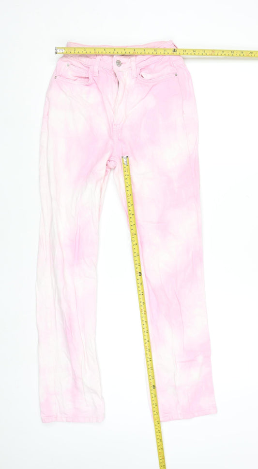 Primark Women’s Pink Straight Jeans Size 4 Cotton Denim