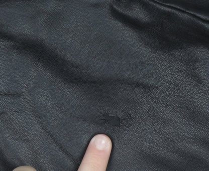 Zara Women Black Faux Leather High Rise Skinny Leggings S