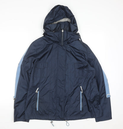 Klass Women’s Blue Hooded Anorak Jacket Size 14 Lightweight