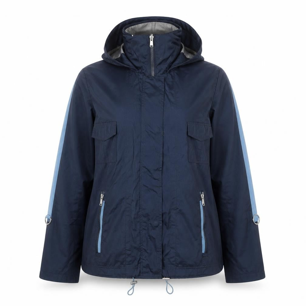 Klass Women’s Blue Hooded Anorak Jacket Size 14 Lightweight