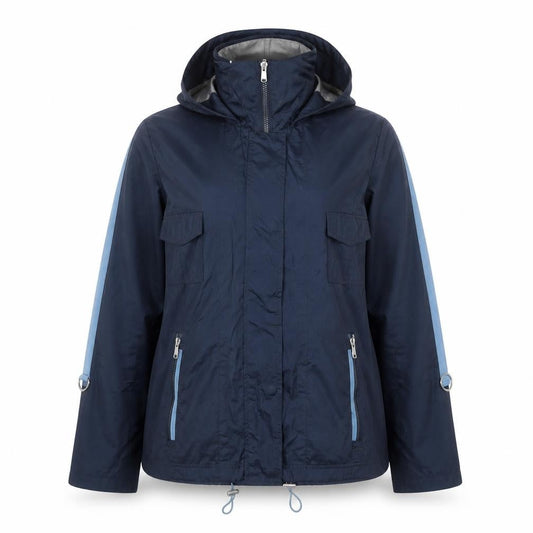 Klass Women’s Blue Hooded Anorak Jacket Size 14 Lightweight