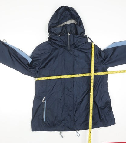 Klass Women’s Blue Hooded Anorak Jacket Size 14 Lightweight