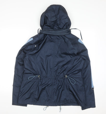 Klass Women’s Blue Hooded Anorak Jacket Size 14 Lightweight
