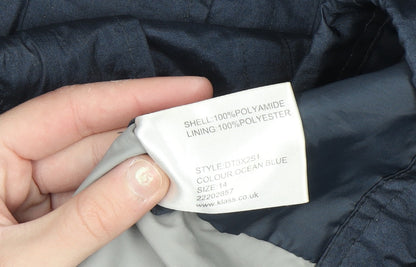 Klass Women’s Blue Hooded Anorak Jacket Size 14 Lightweight