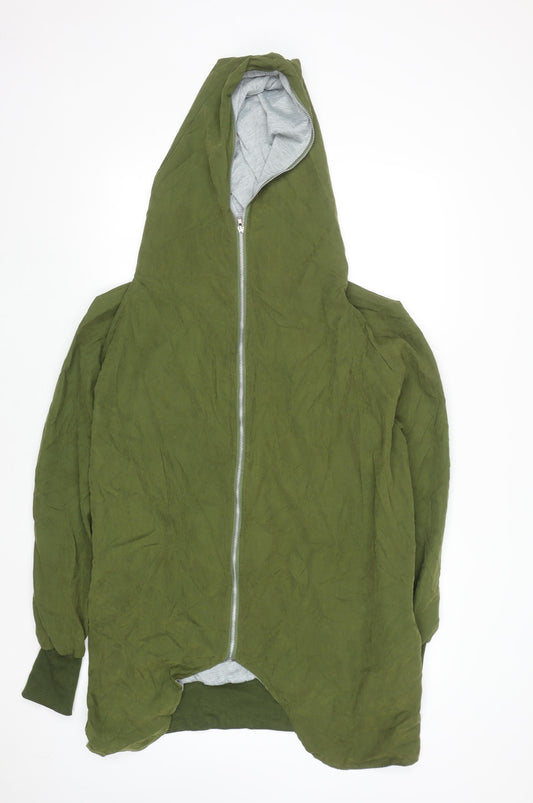 Vicabo Men's Green 5XL Hooded Full Zip Cotton Blend Jacket