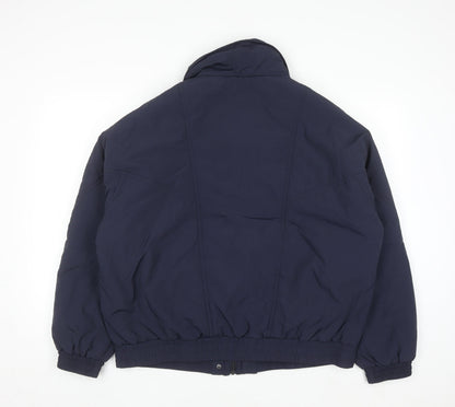 Michelle Keegan Women’s Blue Puffer Jacket Size 18 Lined Zip Winter Coat