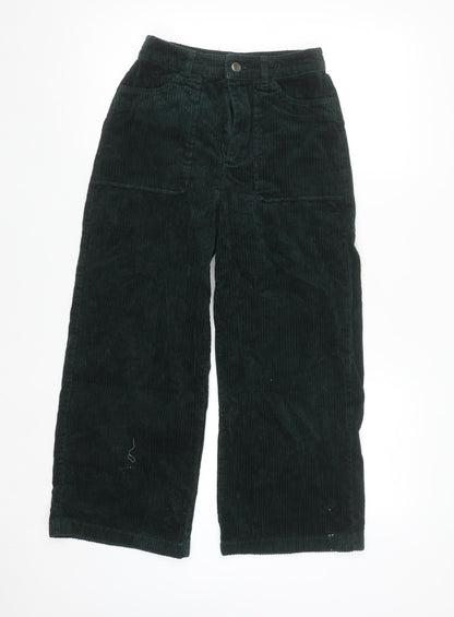 Forever 21 Women’s Green Corduroy Wide-Leg Chino Trousers XS
