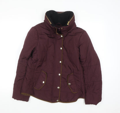 Vero Moda Women's Purple Puffer Jacket L Lightweight Winter Coat