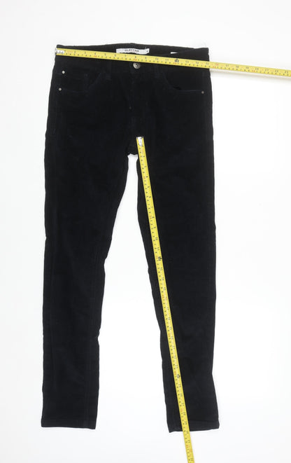 Clayton Women’s Black Corduroy Stretch Slim Trousers Size 16