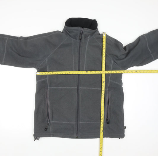 Jeantex Men's Grey Fleece Jacket M Breathable Outdoor Zip Up