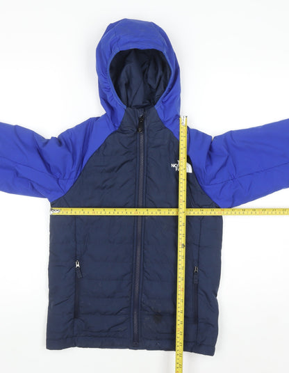 The North Face Boys Blue Hooded Puffer Jacket Size 10 Years