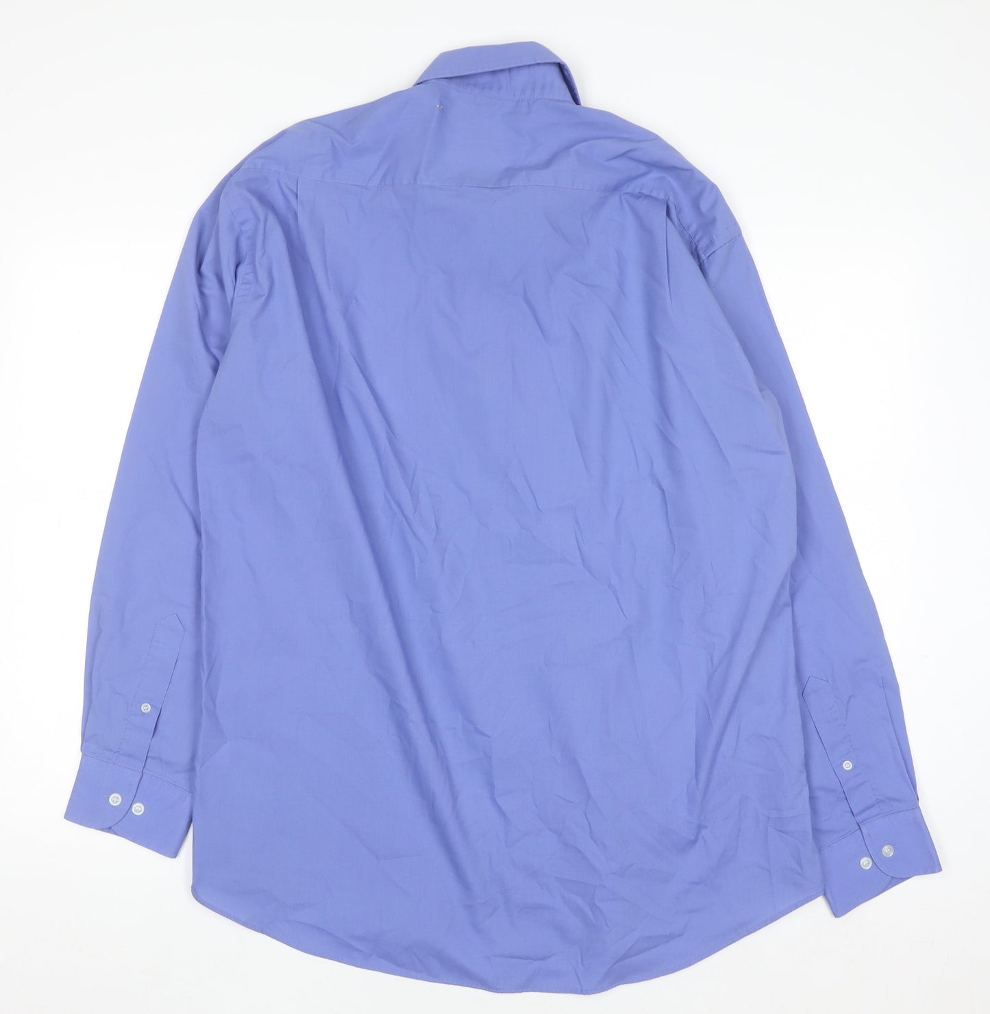Primark Men’s Blue Long Sleeve Button-Up Shirt Size 16.5 Regular Fit