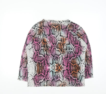 Mudflower Women’s Multicoloured Snake Print L Pullover Jumper