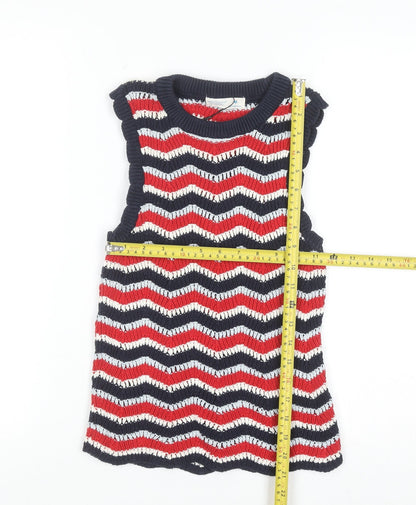 Primark Women Multicoloured Cotton Sleeveless Knit Vest Jumper M