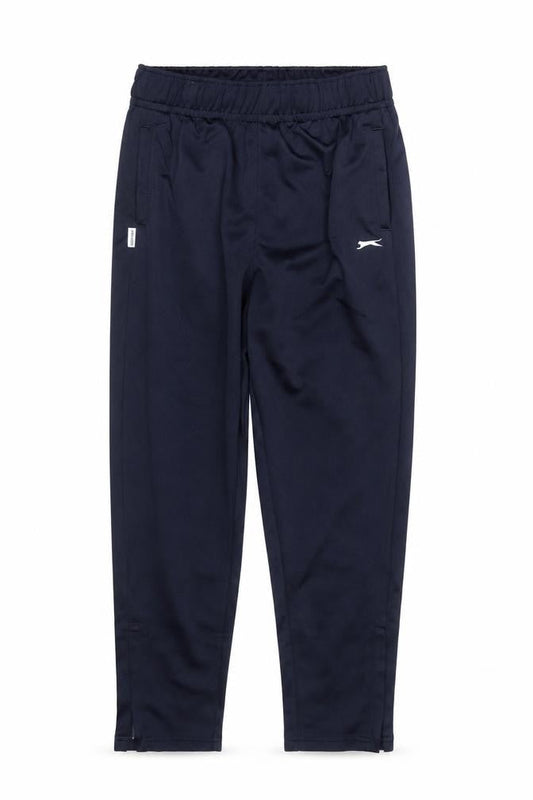 Front view of Slazenger boys’ blue 13 years track pants quick dry sports trousers