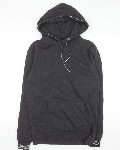 Nimes Mens Grey Pullover Hoodie S Regular Fit Fleece Sweatshirt