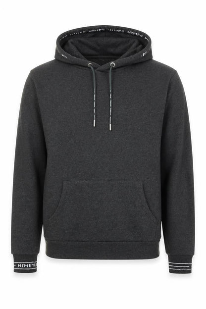 Nimes Mens Grey Pullover Hoodie S Regular Fit Fleece Sweatshirt