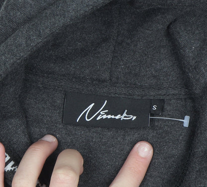 Nimes Mens Grey Pullover Hoodie S Regular Fit Fleece Sweatshirt