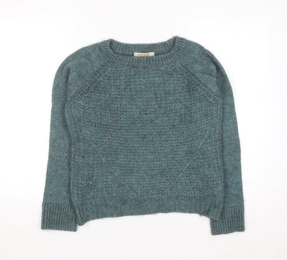 Silvia Novelli Womens Green Wool Alpaca Blend Knit Jumper S