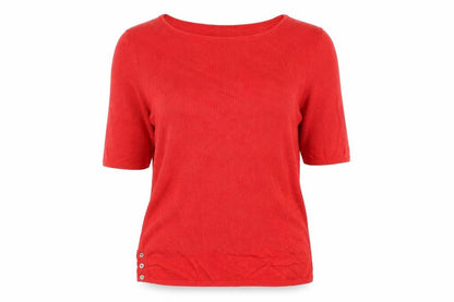 Marks & Spencer Per Una Red Knit Women's Scoop Neck Jumper Size 14
