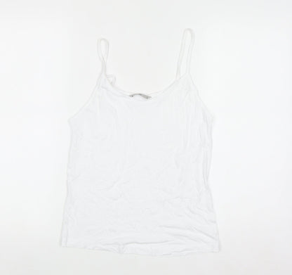 Tu Women’s White 100% Viscose Camisole Tank Top Size 10