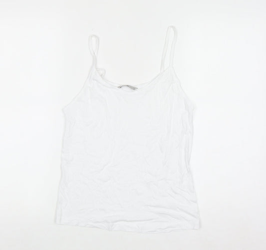 Tu Women’s White 100% Viscose Camisole Tank Top Size 10