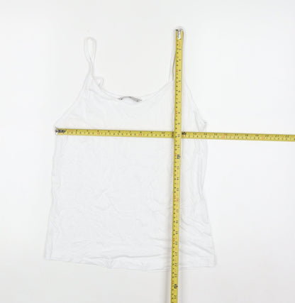 Tu Women’s White 100% Viscose Camisole Tank Top Size 10