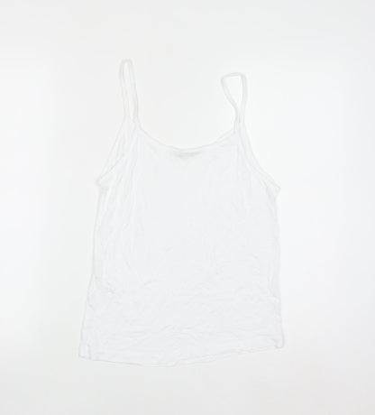 Tu Women’s White 100% Viscose Camisole Tank Top Size 10