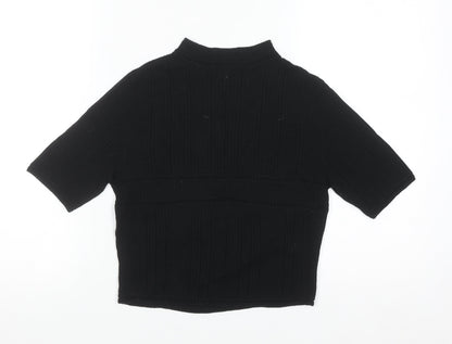 Uniqlo x Mame Kurogouchi Women Black Knit Mock Neck Jumper Size S