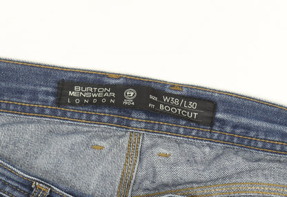 Burton Menswear London Blue Bootcut Jeans Mens W38 L30 Denim