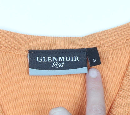 Glenmuir 1891 Men’s Orange Wool V-Neck Golf Vest Jumper Size S