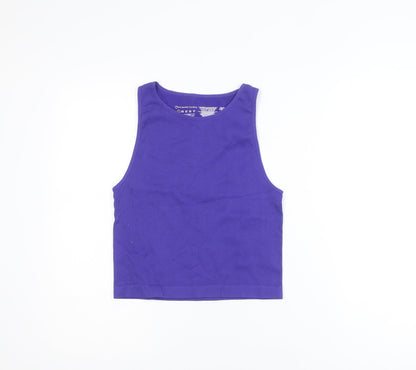 Primark Women Purple L Basic Stretch Nylon Tank Top