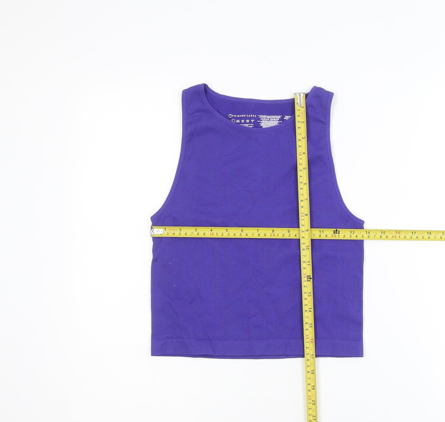 Primark Women Purple L Basic Stretch Nylon Tank Top